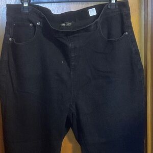 DG2 by Diane Gilman Women's Straight Leg Jeans in Black